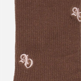 SMALL SYMBOL LOGO POINT SOCKS BROWN