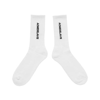 GOTHIC FONT LOGO SOCKS WHITE