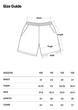 KIDS BASIC AC BEAR SHORT PANTS BLACK