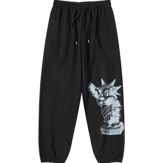 AC BEAR STATUE OF LIBERTY PANTS BLACK