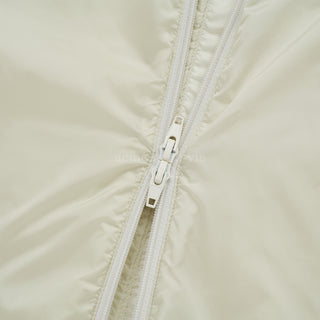 LIGHTWEIGHT SYMBOL PUCKERING WINDBREAKER JACKET CREAM